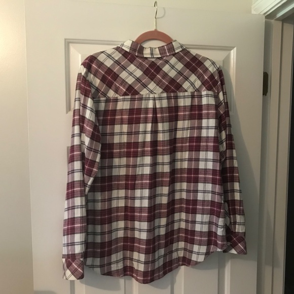 RAILS Hunter Plaid Shirt In Cream Raspberry Slate Size L - Picture 3 of 8